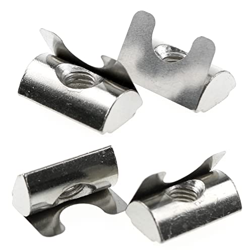 LUORNG 12pcs Roll in Spring M6 T Nuts with Spring Sheet for 8mm Slot Aluminum Profile, 3030/4040 Series Universal - Image 4