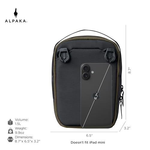 ALPAKA Metro Sling V2, RFID Blocking Small Sling Bags for Men with Adjustable Strap, Anti-theft, YKK Zipper, Weatherproof Axoflux 300D Fabric, Water Resistant Travel Daily Use Daypack, Army Green - Image 2