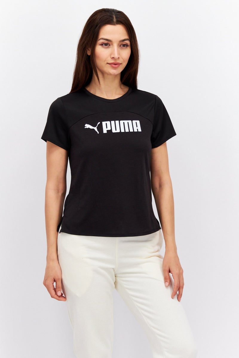 PUMA Women Sportswear Fit Short Sleeves Training Top, Black - Image 1
