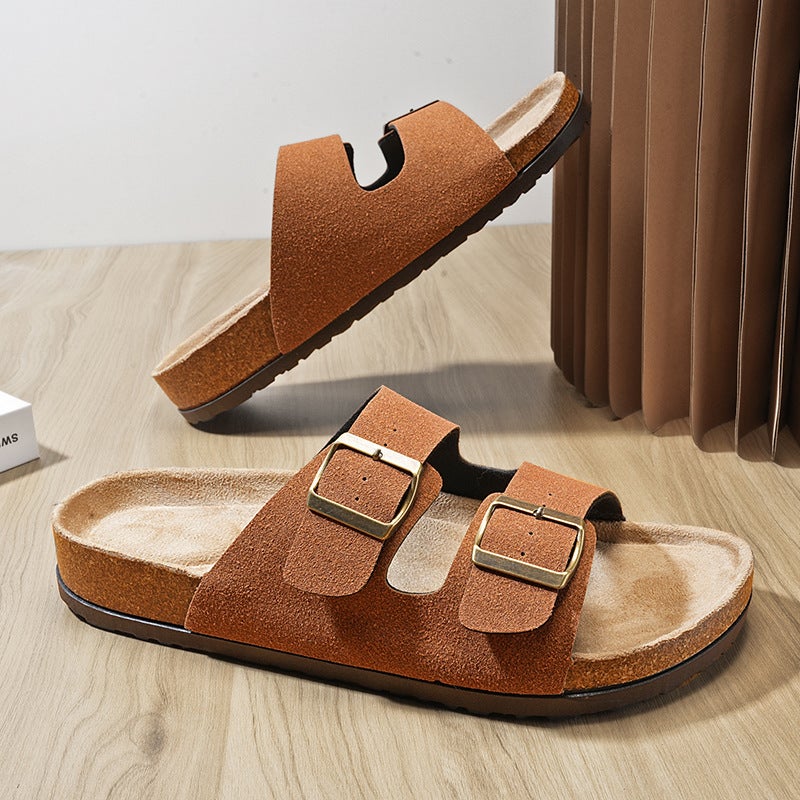 Couple'S Cork Slippers All-Match Casual Comfortable Women'S Slippers Men'S Outwear Slippers Trendy Fashion Slippers - Image 3