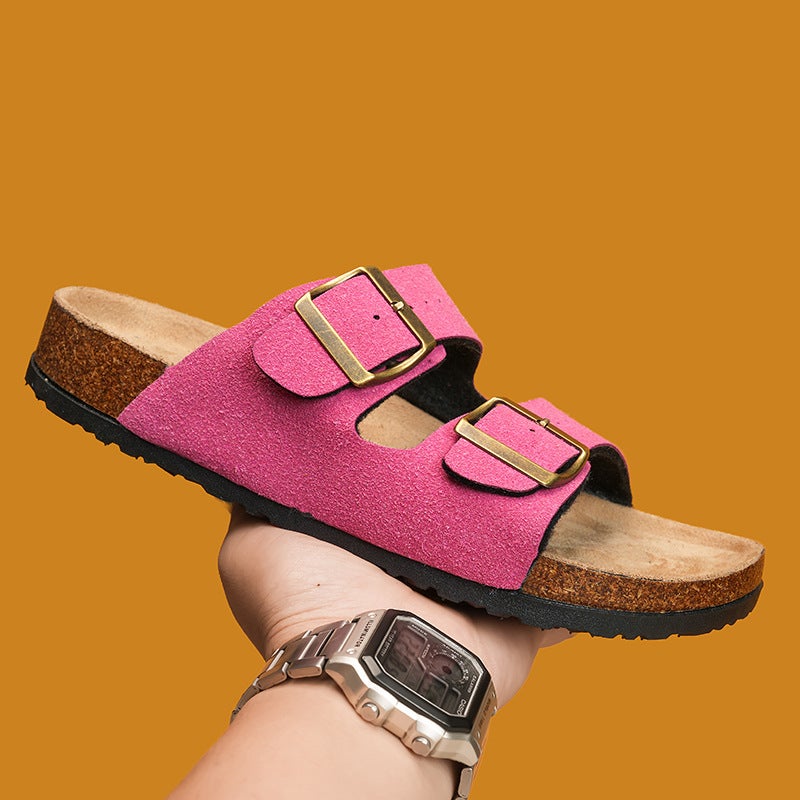 Couple'S Cork Slippers All-Match Casual Comfortable Women'S Slippers Men'S Outwear Slippers Trendy Fashion Slippers - Image 1