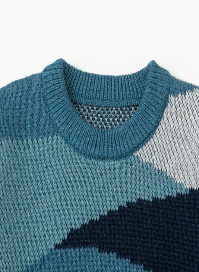 Curipeer Baby Boys' Girls' Cable Knit Sweater Long Sleeve Toddler Pullover Tops Color-Blocked 18-24 Months - Image 4