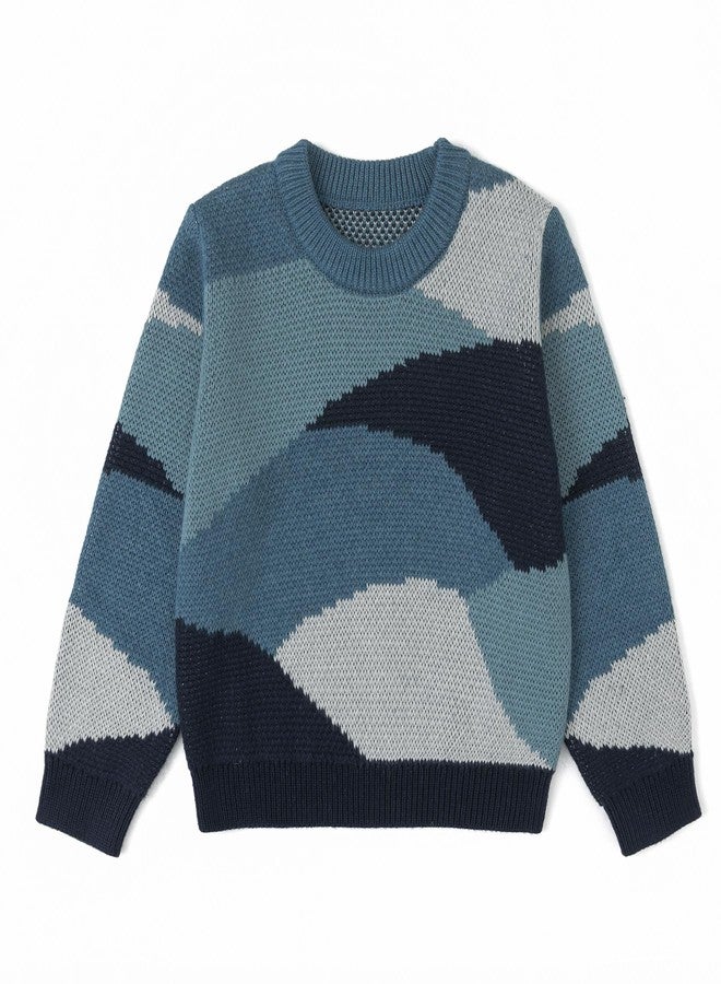 Curipeer Baby Boys' Girls' Cable Knit Sweater Long Sleeve Toddler Pullover Tops Color-Blocked 18-24 Months - Image 1