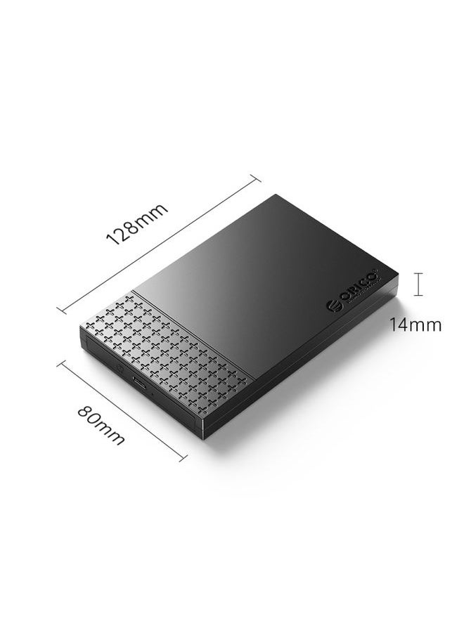 BURAQ ORICO ORICO-2526C3-V1 2.5 inch USB 3.0 USB-A to Type-C Hard Drive Enclosure External Storage Case (Black)  - Image 2