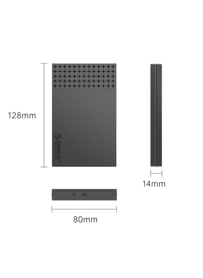BURAQ ORICO ORICO-2526C3-V1 2.5 inch USB 3.0 USB-A to Type-C Hard Drive Enclosure External Storage Case (Black)  - Image 3
