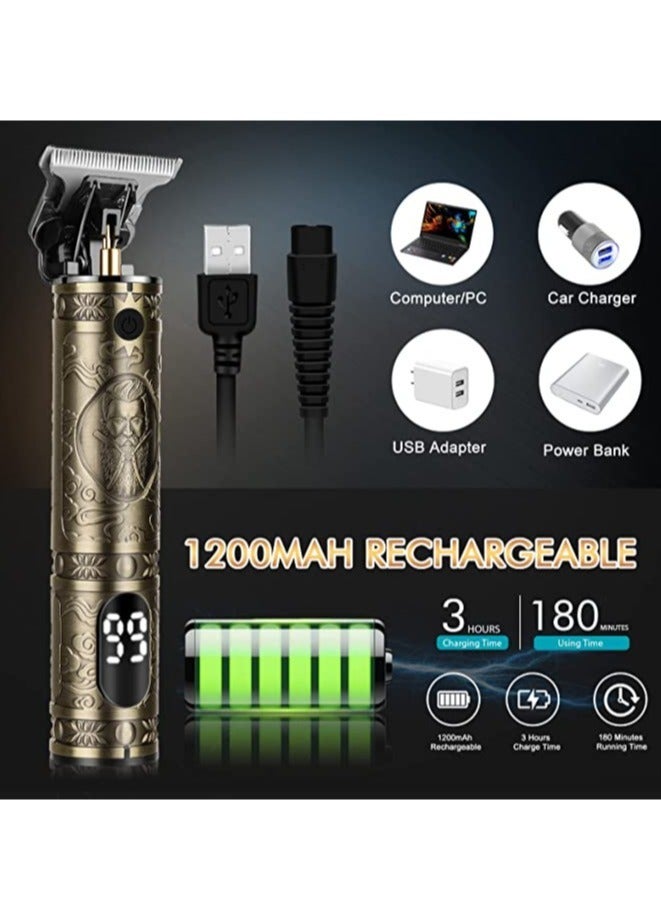 ELTRAZONE Hair Trimmer for Men, Electric Beard trimmer, Zero Gapped Cordless Trimmer, Rechargeable T-Blade Trimmer - Image 4