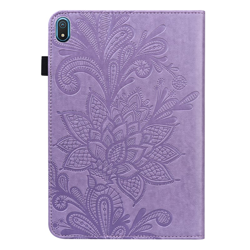 erorex For Nokia T20 10.4 2021 Lace Flower Embossing Pattern Leather Tablet Case(Purple) - Image 2