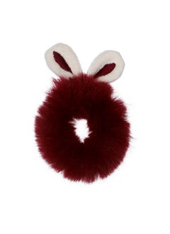Cute Bunny Ears Scrunchies 6# wine red rabbit ears