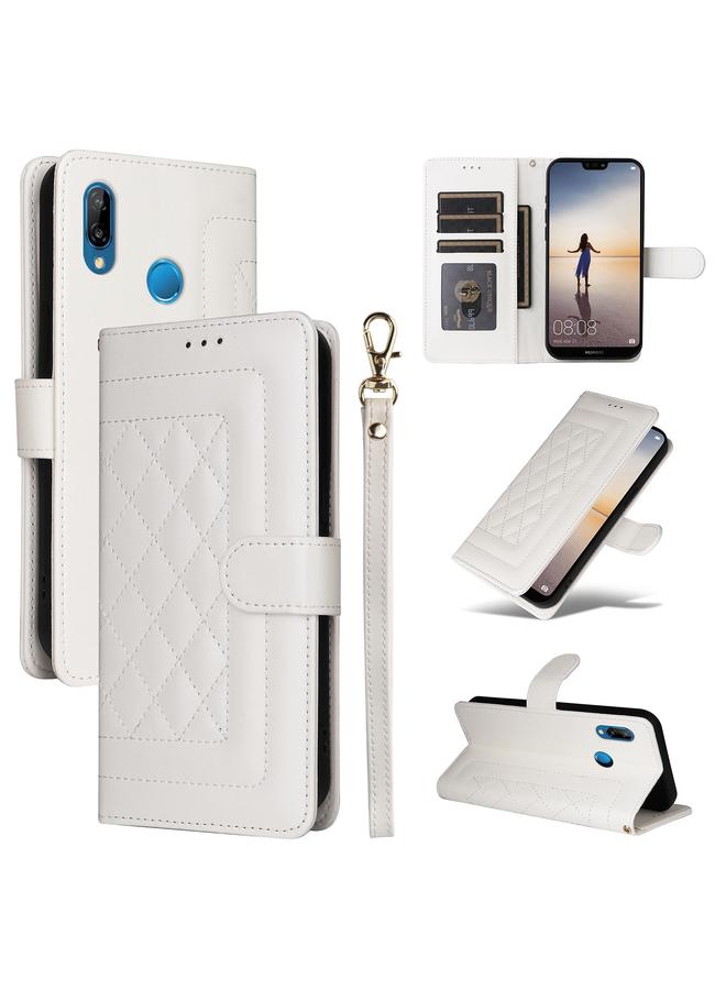 Zaboon Case For Huawei P20 Lite Diamond Lattice Leather Flip Phone Case - Image 1