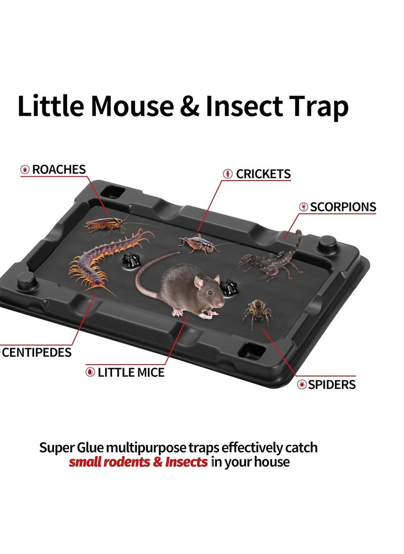 LULU CATCH - Mouse & Insect Traps 12 Pack, Heavier Sticky Traps with Non-Toxic Glue for Small Mice & Insects. Sticky Mouse Traps Indoor, Easy to Set, Safe to Children & Pets - Image 1