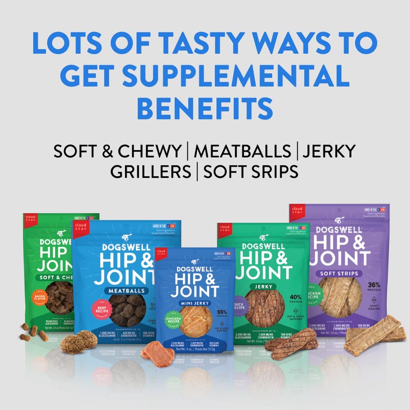 Dogswell Jerky Hip and Joint Dog Treats Grain Free Made in USA Only, Glucosamine and Chondroitin, 24 oz Chicken - Image 5