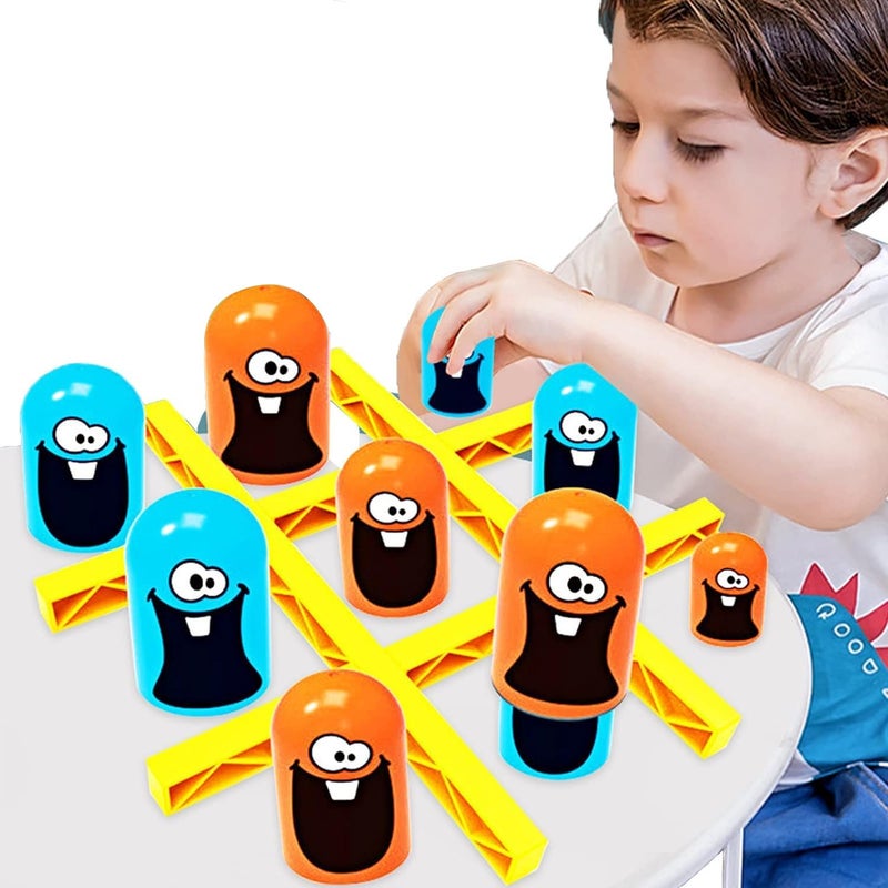 Gobble Board Game, Tic Tac Toe Game, Children Educational Puzzle Toy, Parent Child Early Education Family Interactive Gobblet Gobblers Board Classic 3d Game