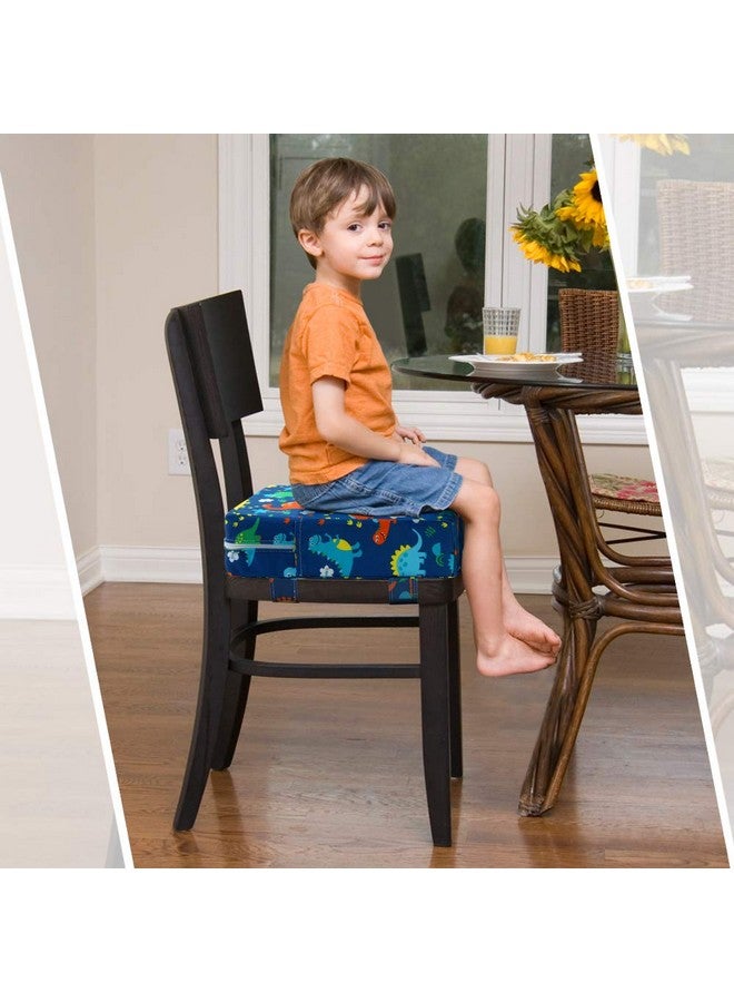 Zicac High Chair Portable Booster Seat Cushion Travel Dining Seat Pad For Toddler Kids Baby Infant Washable Thick Chair Seat Pads (Dark Blue) - Image 2