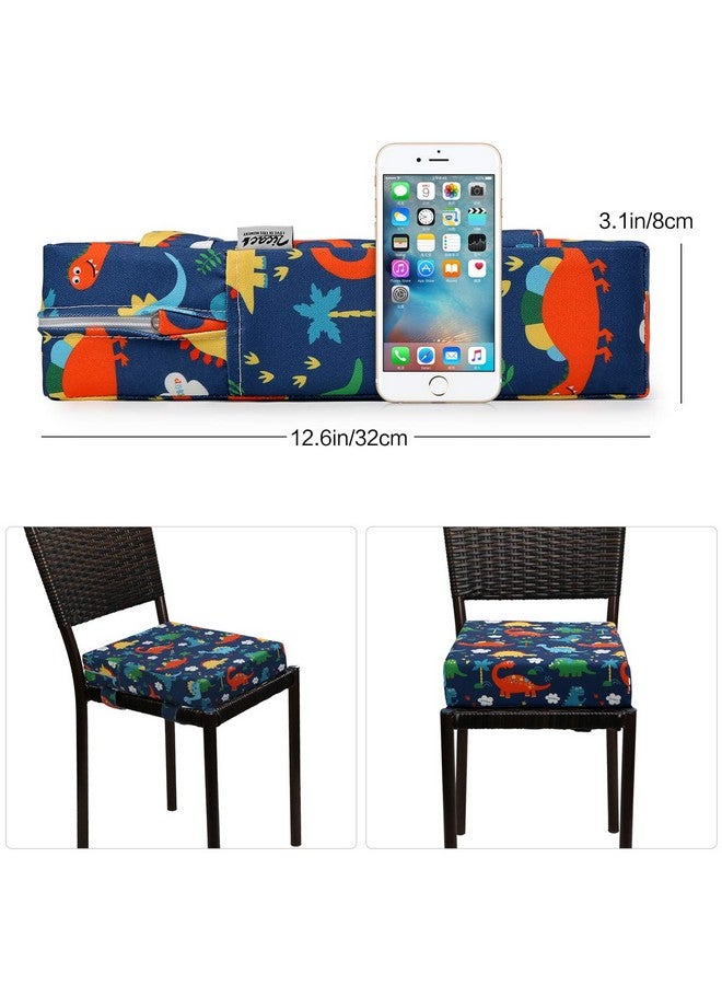 Zicac High Chair Portable Booster Seat Cushion Travel Dining Seat Pad For Toddler Kids Baby Infant Washable Thick Chair Seat Pads (Dark Blue) - Image 3