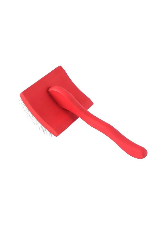 فرشاة Big G Dog Slicker للعناية الاحترافية - زغب وفك تشابك وتصفيف Goldendoodles وLabradoodles وPoodles والكلاب ذات الشعر الطويل - فرشاة كبيرة منحنية باللون المرجاني، توفر الوقت والطاقة - Image 5