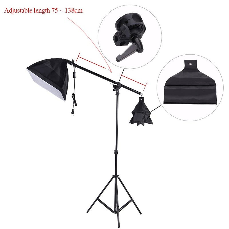 VTS Photo Studio 33" Tall Lighting Reflector Arm Stand Reflector Stand Holder Boom Arm, Sandbags Saddlebag, Grip Swivel Head Clamp Holder Bracket Adapter Connects Boom Arm to Stand - Image 4