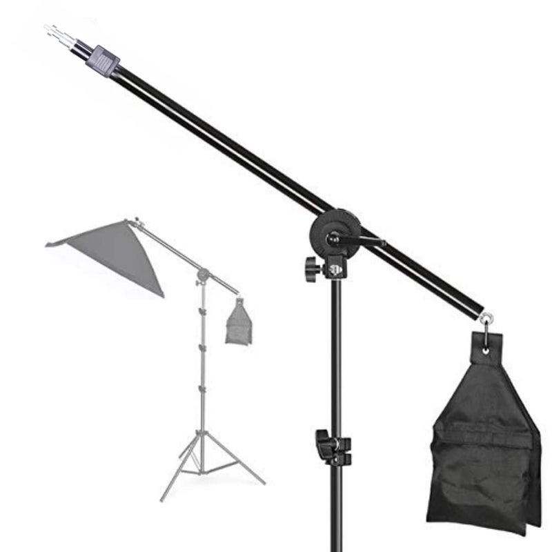VTS Photo Studio 33" Tall Lighting Reflector Arm Stand Reflector Stand Holder Boom Arm, Sandbags Saddlebag, Grip Swivel Head Clamp Holder Bracket Adapter Connects Boom Arm to Stand - Image 1