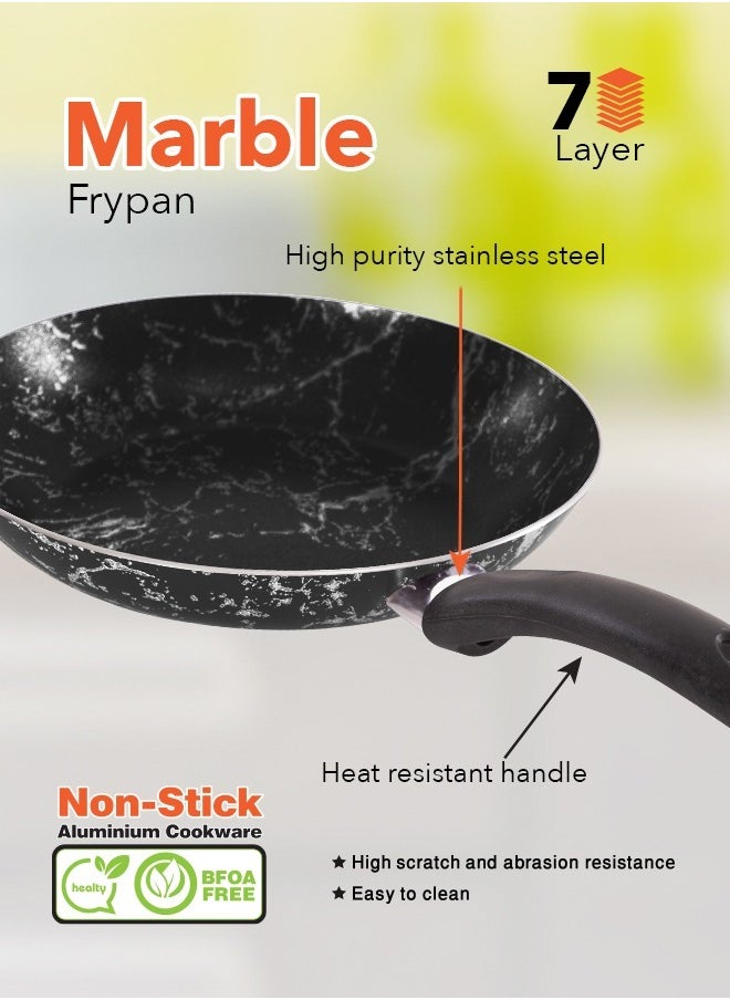 7 Piece Non-Stick Cookware Set Aluminum Pots And Pans Non-Stick Surface Bakelite Handle Stainless Steel Lids PFOA Free Black Marble 16+20+26+20 cm - pzsku/ZBCD2CC576D9EB0FAEFDFZ/45/_/1738655344/60e91f23-cc89-45a9-95d5-1b85c8747a65