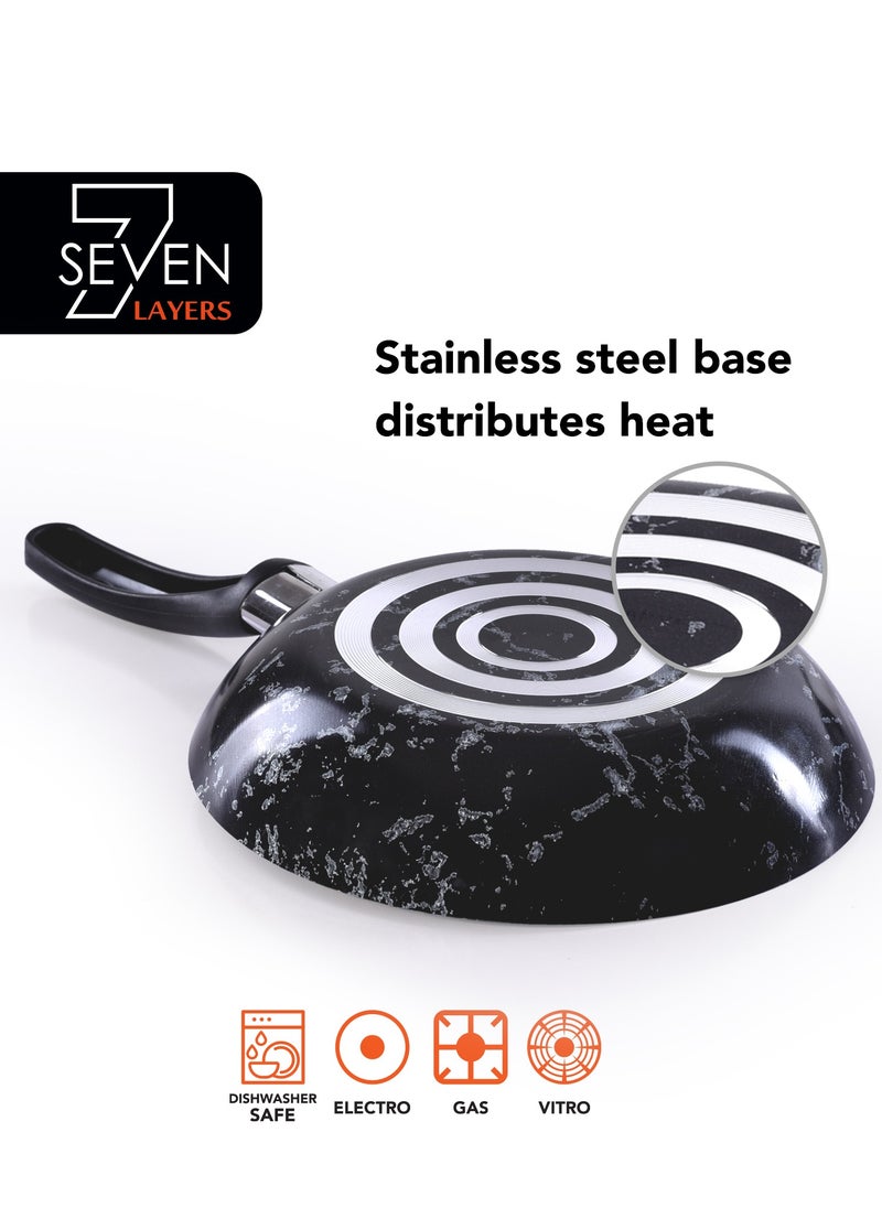 7 Piece Non-Stick Cookware Set Aluminum Pots And Pans Non-Stick Surface Bakelite Handle Stainless Steel Lids PFOA Free Black Marble 16+20+26+20 cm - pzsku/ZBCD2CC576D9EB0FAEFDFZ/45/_/1738655423/569343e0-a4f6-41fa-bce3-02d3eadbd98f