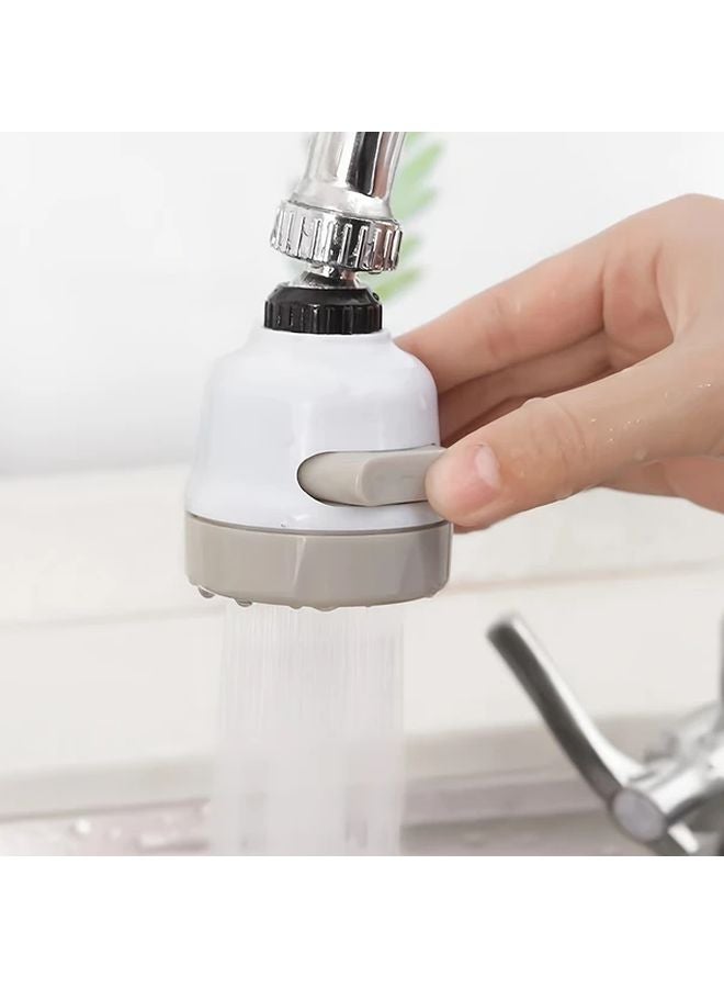 360 Degree Rotatable Kitchen Faucet Aerator Milky White 3 Mode Adjustable Spray Water Saving Tap Head - Image 3