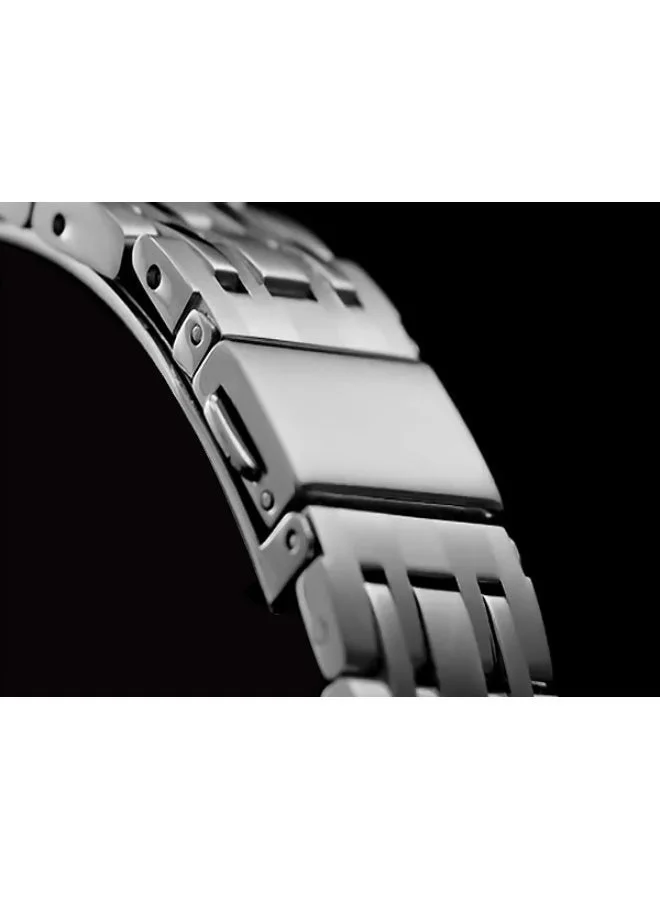 Sapphero SO2209 sliver SAPPHERO Round Stainless Steel Watch for Men, 50M Waterproof Luminous Stylish Mens Gift Wristwatch with Date Display and Analog Quartz Design for Men | Best Price UAE