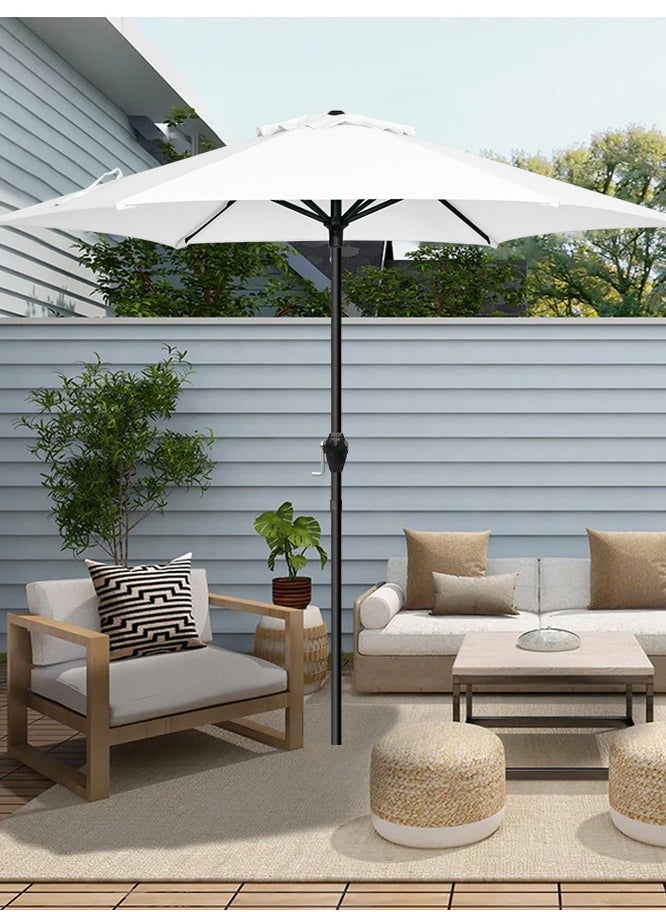 Snooe Outdoor Umbrella 2.2M Steel Pole UPF50+ Protection Large Sun Shade Balcony Parasol for Outdoor Garden Backyard, Umbrella without base  - Image 2