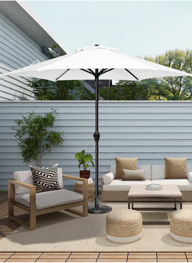 Snooe Outdoor Umbrella 2.2M Steel Pole UPF50+ Protection Large Sun Shade Balcony Parasol for Outdoor Garden Backyard, Umbrella without base  - Image 4