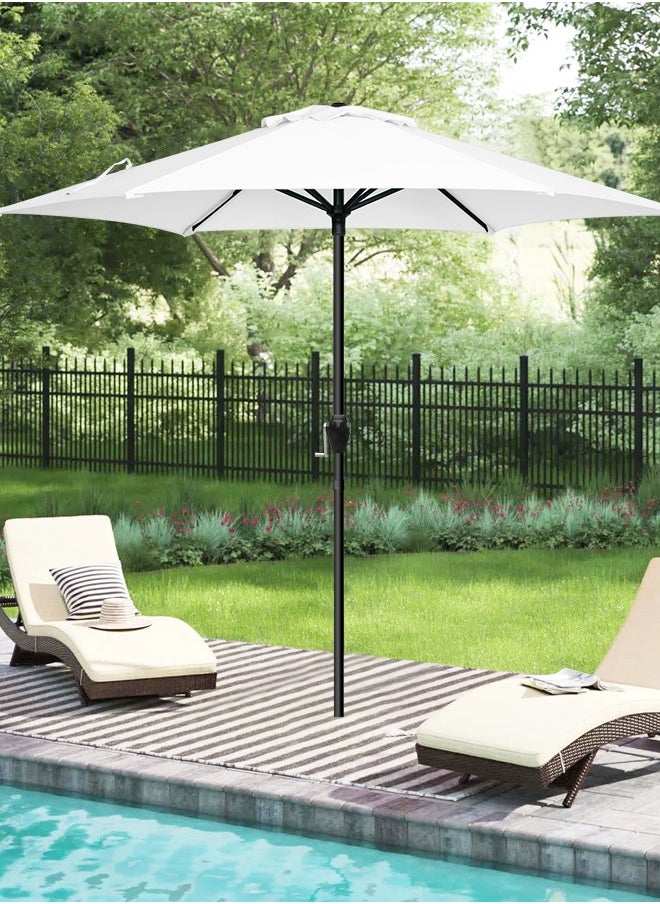Snooe Outdoor Umbrella 2.2M Steel Pole UPF50+ Protection Large Sun Shade Balcony Parasol for Outdoor Garden Backyard, Umbrella without base  - Image 5