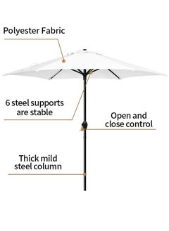 Outdoor Umbrella 2.2M Steel Pole UPF50+ Protection Large Sun Shade Balcony Parasol for Outdoor Garden Backyard, Umbrella without base - pzsku/ZBCD307ADB52CDB506296Z/45/_/1737278887/8629666c-43cb-4bca-804f-a64e96033fe9