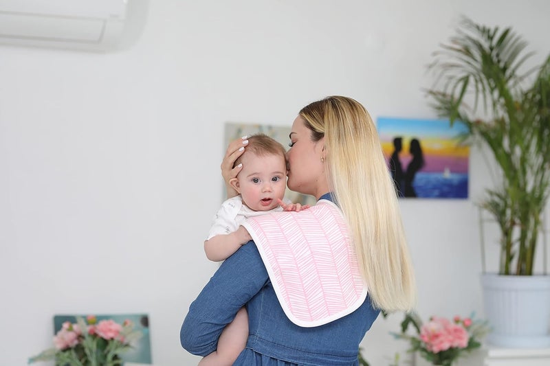 BaeBae Goods Burp Cloths for Baby Girl  Ultra Absorbent Burping Rags  Anti Shrink Unisex Burpy Clothes  Super Soft Jersey Cotton Large 21x10  Thick for Newborn Cloth Diapers  6 Pack - Image 2