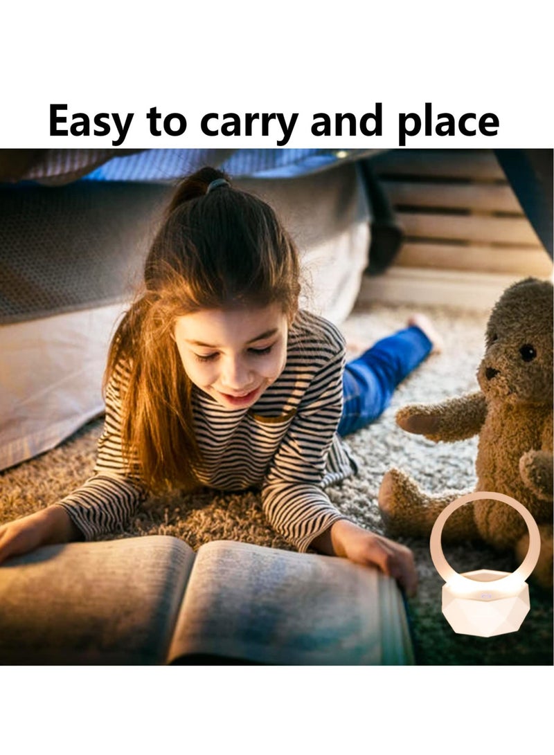 Excefore Bluetooth Speaker Night Light 3 Light Mode Portable Table Lamp Dimming Rgb Multi color Changing Night Light for Girls Boys - Image 2