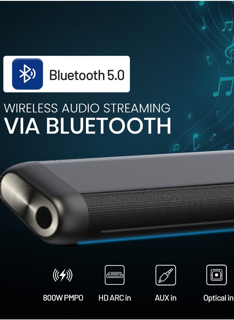 Olsenmark - OLSENMARK OMMS1286, 2.1 High Bass Sound Bar, 1400W PMPO Sound Bar, Bluetooth, USB, AUX Connection, Mini Sound, Audio System for TV Speakers, Home Theater, Gaming, Projectors - Image 1