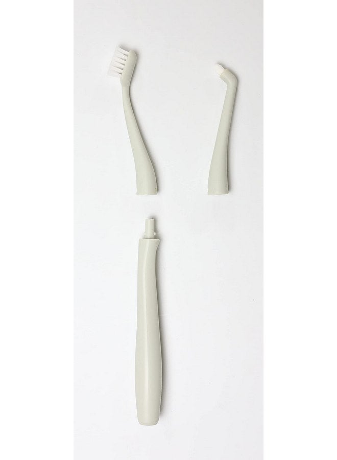 فرشاة أسنان Kitteney Pet للكلاب والقطط بشعيرات فائقة النعومة مقاس 0.06 مم، رأس قابلة للاستبدال، فرشاة أسنان برأسين للأسنان الصغيرة والكبيرة، تنظيف الأسنان والعناية بها بسهولة (رمادي) - Image 2