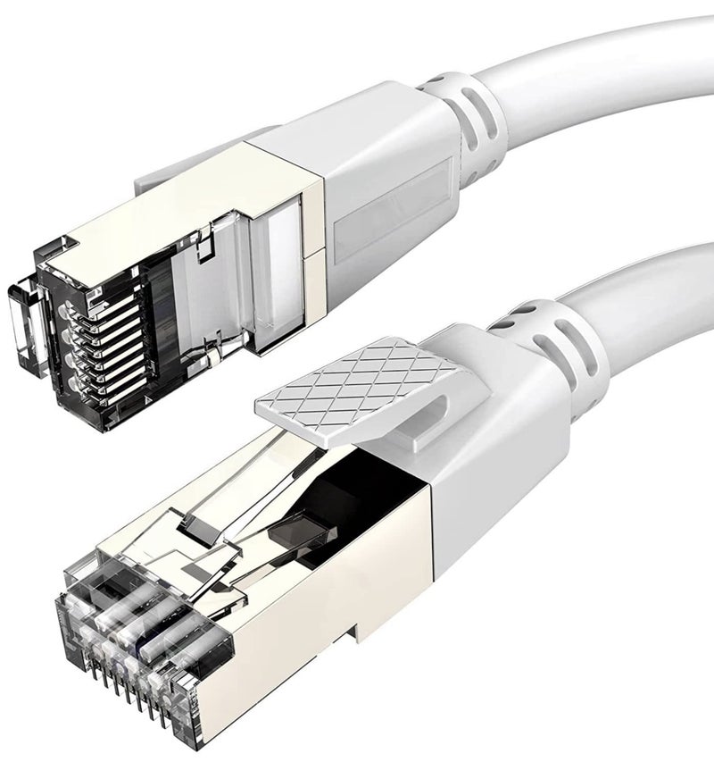 FEDUS Cat7 Ethernet Cable Pure Bare Copper Double Shielded Outdoor & Indoor Lan Wire Heavy Duty High Speed Solid 24 AWG Network Cable 10Gbps, 600Mhz, Weatherproof S/FTP UV Resistant (40 METER) - Image 4
