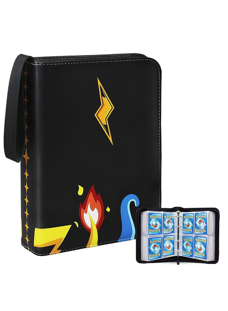 4 Pocket Binder Compatible With Pokemon Card,400 Pockets Portable Trading Cards Holder Collector Album With 50 Removable Sheets For Boys Girls - Image 1