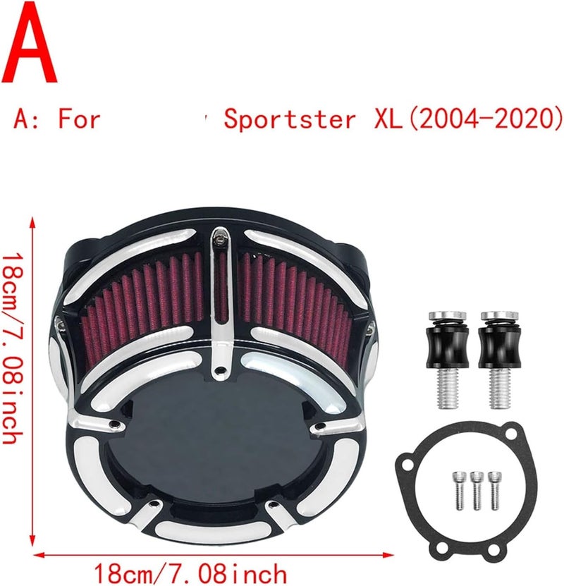 QASULER Clear Air Cleaner Filter Kit for Harley Motorcycles - Image 2