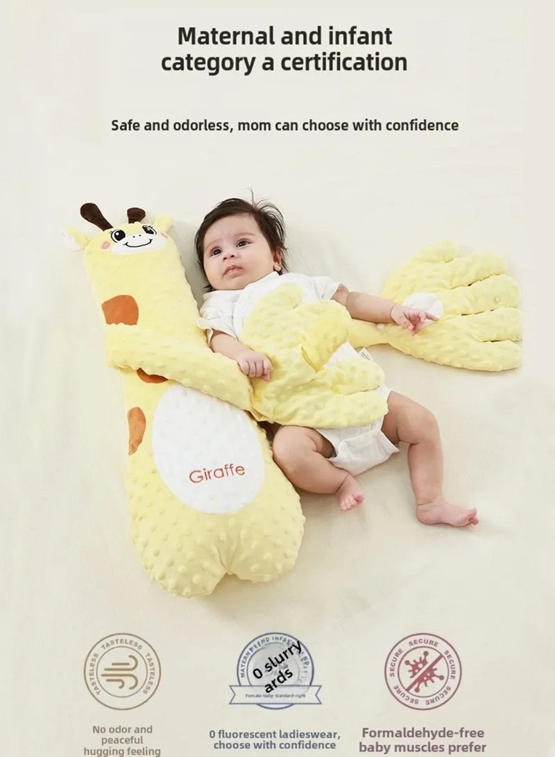 EzzySo Electric Smart Baby Soothing Palm with Music Remote Control Anti-Startle Toddler Sleep Pillow with Cute Giraffe Design for Newborns - Image 2