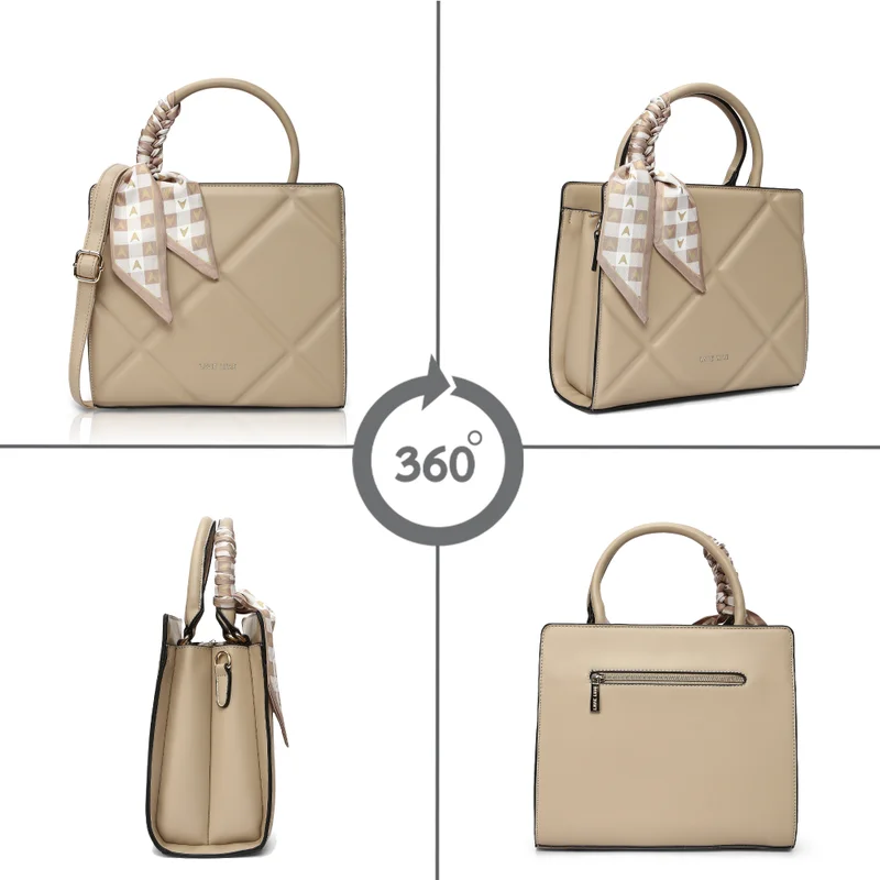 Lavie Luxe Women's  Quare25 Medium  Satchel (Beige)