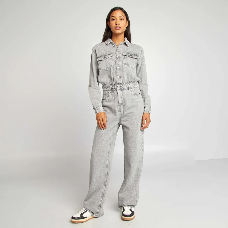 Kiabi Denim Jumpsuit Grey