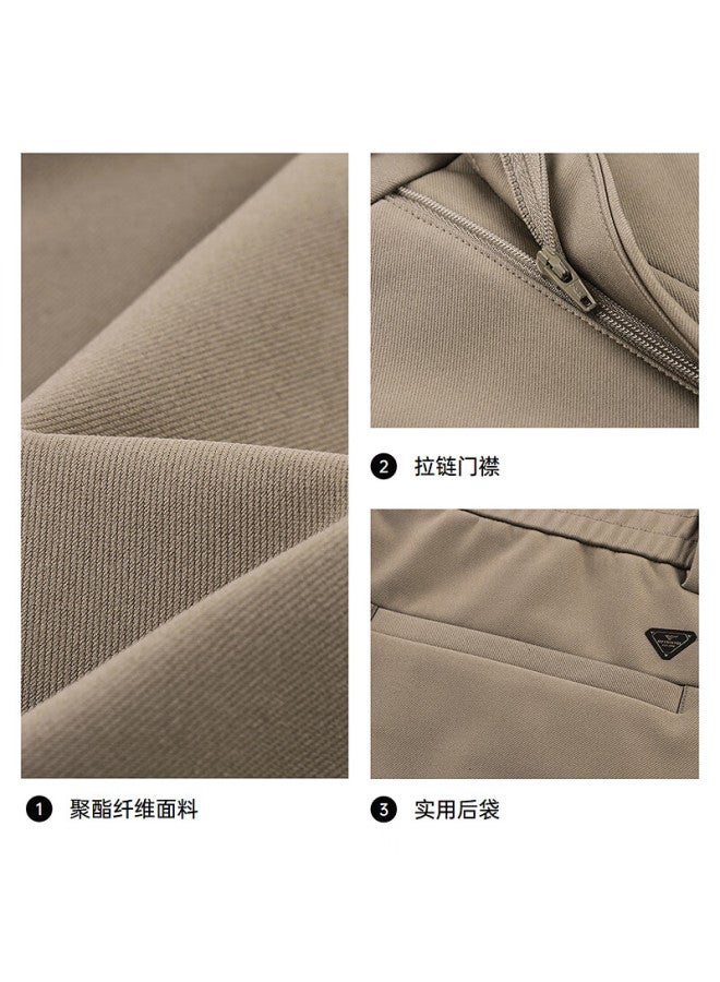 Septwolves Seven Wolves Men's Casual Pants Autumn Business Commuter Elastic Waist Antibacterial Graphene Invisible Zipper Pocket - Image 2