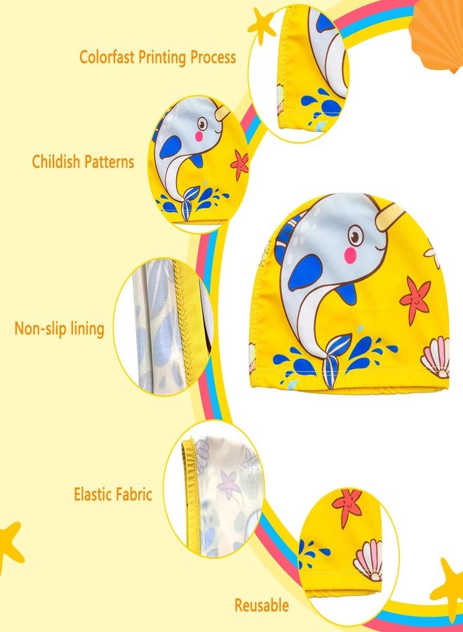 Osznmmg 5pcs Kids Swim Caps for Boys Girls Kids Swim Cap Pool Cap for Kids Swimming Hat for Kids Child Swimming Caps for Long and Short Hair - Image 4
