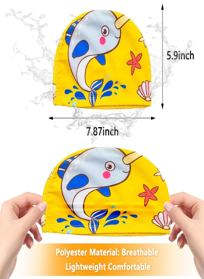 Osznmmg 5pcs Kids Swim Caps for Boys Girls Kids Swim Cap Pool Cap for Kids Swimming Hat for Kids Child Swimming Caps for Long and Short Hair - Image 3