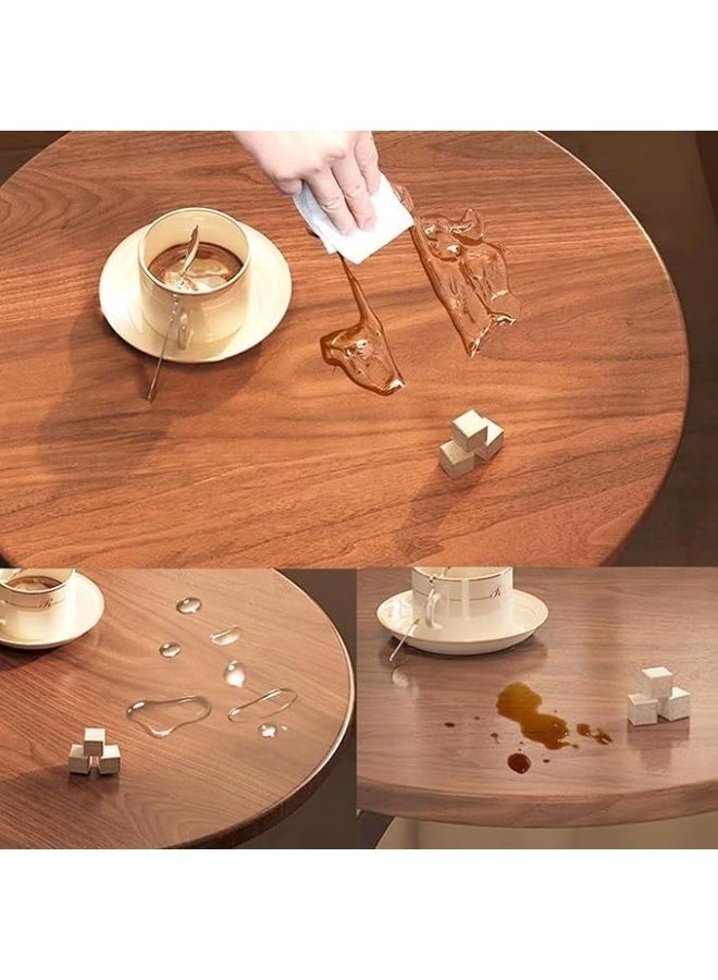 Happy Home Coffee Table Wood Rustic Nightstand Bedside Table Sofa Table Coffee Snack Table Drink Table for Living Room - Image 2