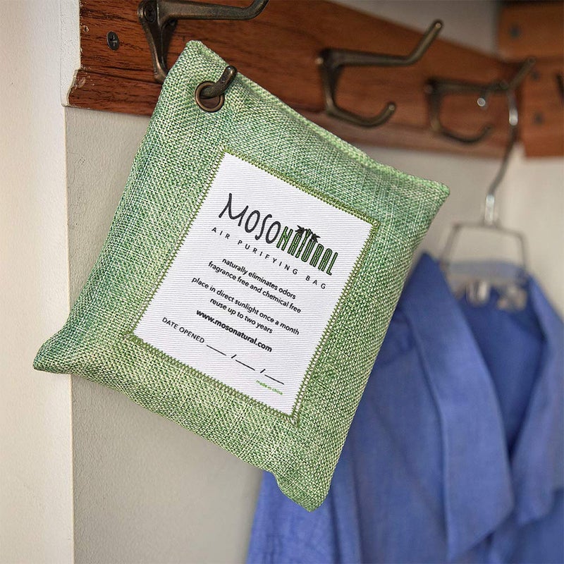 MOSO NATURAL MOSO NATURAL Air Purifying Bag Odor Eliminator For Cars ClosetsBathrooms And Pet Areas 200 gGreen Fragrance Free Chemical Free And Non Toxic Long Lasting Charcoal Bag Lasts up to 2 years  - Image 4