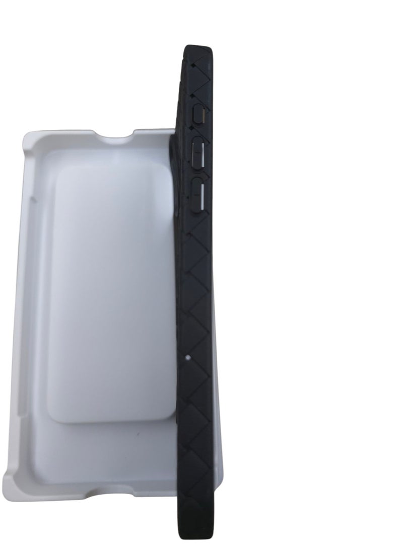 جراب لهاتف 16بلس مقاس 6.7 بوصة، مصنوع من نسيج كامل، ملمس الجلد، أداة مبتكرة تجمع بين الحماية القصوى والتصميم الأنيق، باستخدام مواد عالية الجودة وتقنيات متقدمة، اللون: (أسود) - Image 5