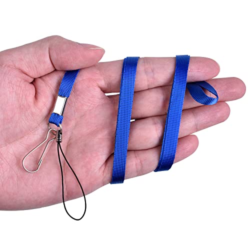 Wisdompro 30 Pack of 17 inch Nylon Neck Lanyard Strap with J-Hook and Tone Split Ring for Office USB Flash Drives, Keys, Keychains, ID Name Tag Badge Holders or other Portable item - Blue - Image 4