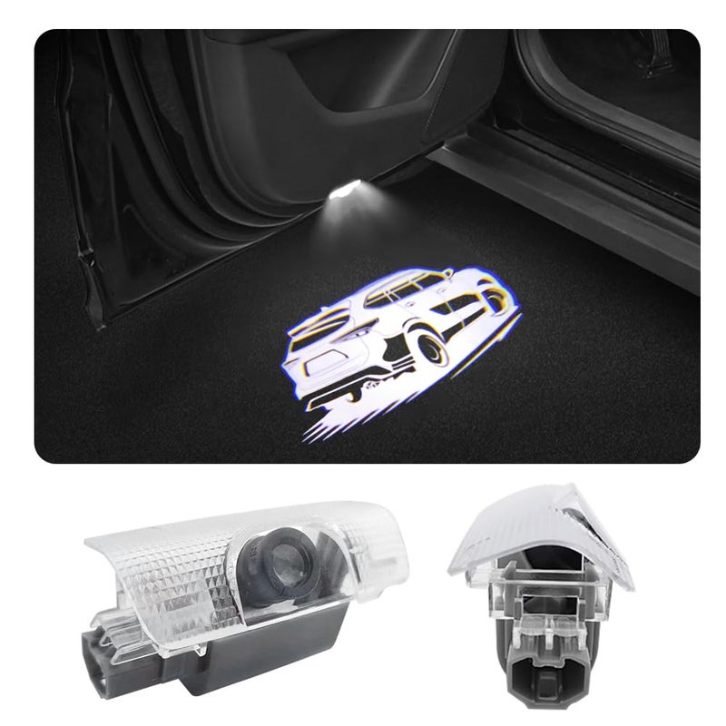 akarin 2 PCS LED Car Door Logo Lights Compatible for Highlander xu70 2020present Courtesy Projector Laser Welcome Light Puddle Lamp Car Accessories Highlander