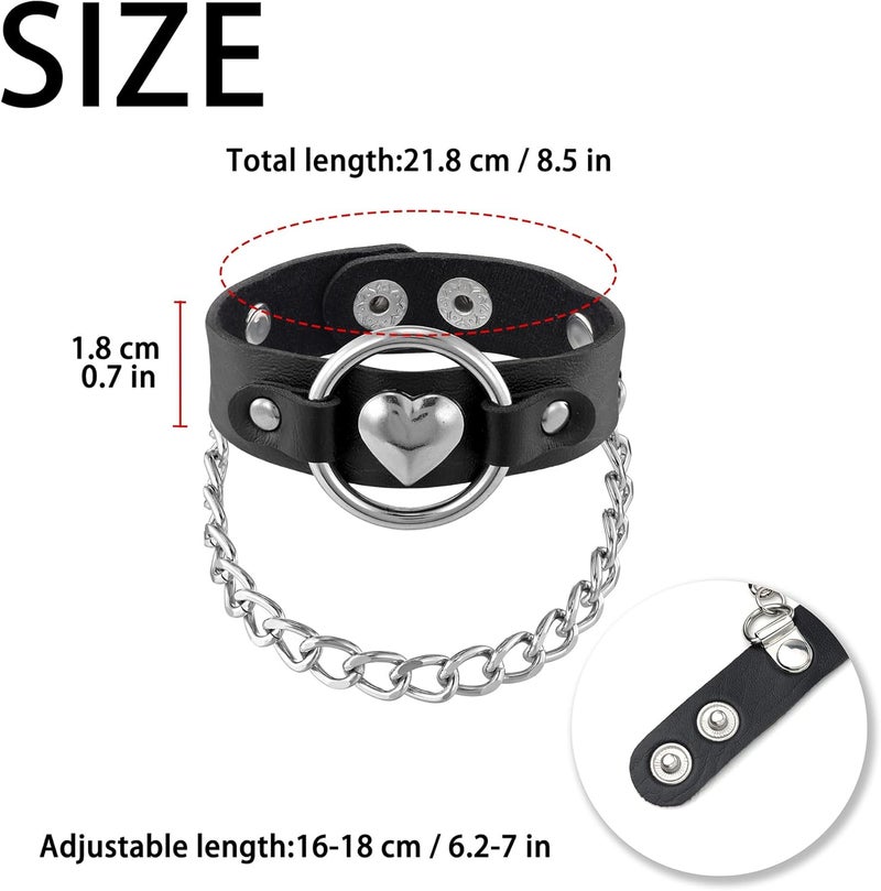 Mafnee Store Mens Bracelet Braided Leather Punk Rock Cuff Bracelets Wrap Bracelet for Men Women Black - Image 5