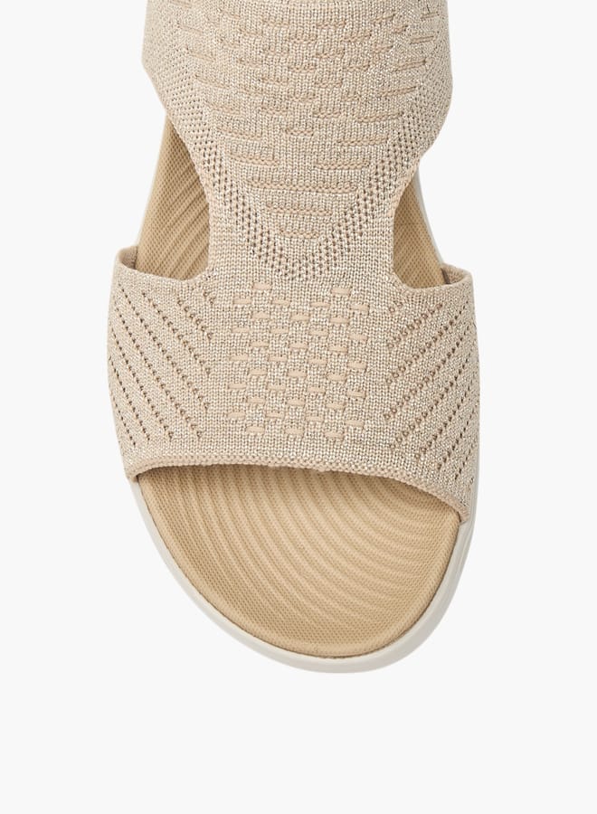 Flora Bella By Shoexpress Women's Textured Strap Sandals with Wedge Heels  - Image 4