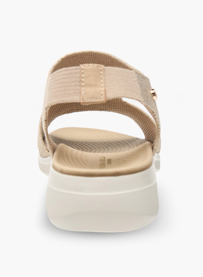 Flora Bella By Shoexpress Women's Textured Strap Sandals with Wedge Heels  - Image 5